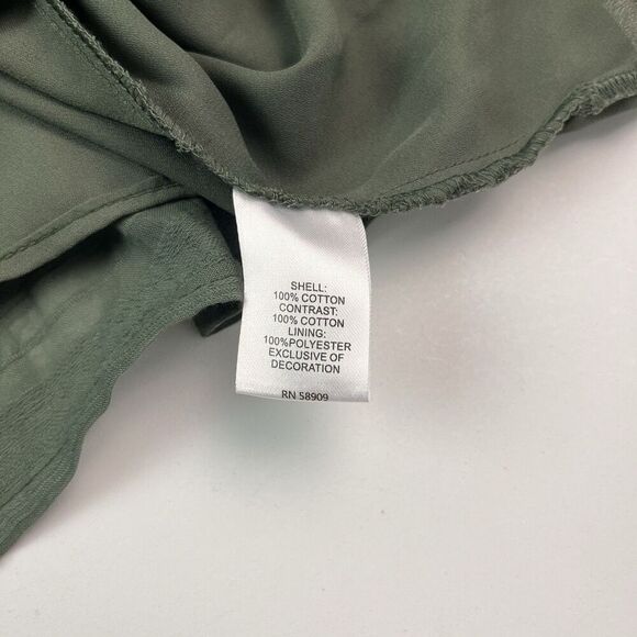 Nurture Westbound Eyelet Lace Tiered Dress sz 3X Olive Green Cottagecore Boho - Picture 11 of 12